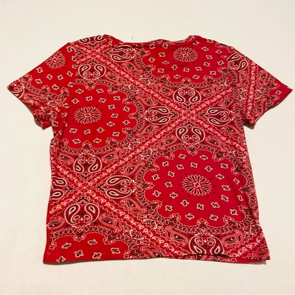 Streetwear Society Paisley Red Bandana Womens Tshirt Size XL Shirt - Picture 16 of 16